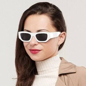 SALE! NEW Prada PRA01S 17K08Z White Grey Unisex Sunglasses PR A01S